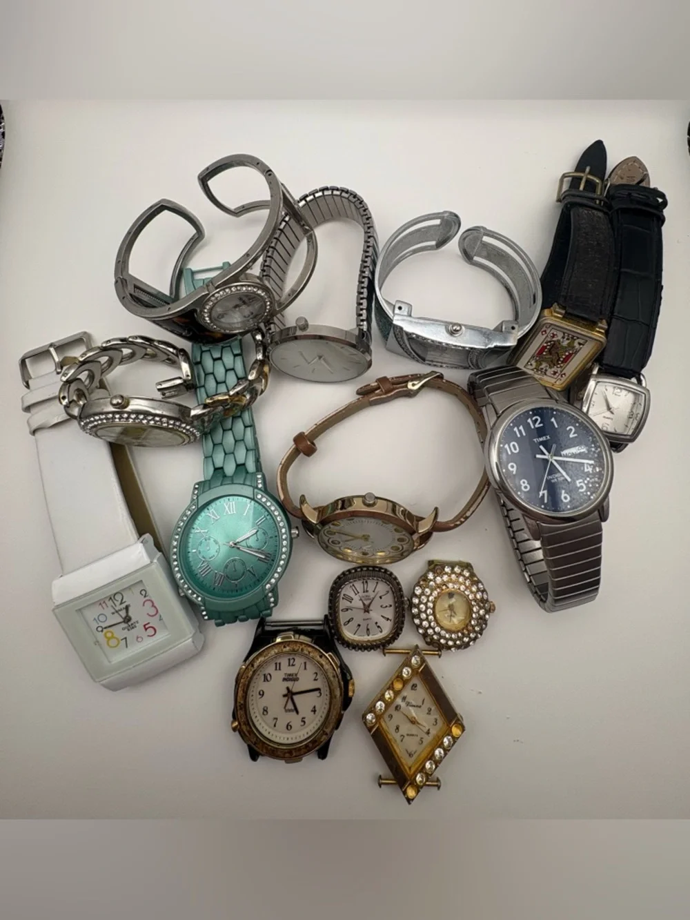 Lot of 14 Watches !For Parts or Repair! Multiple styles: Timex Indiglo & more
